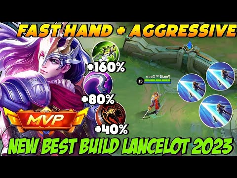 AGGRESSIVE + FAST HAND LANCELOT DAMAGE BUILD 2023 | LANCELOT BEST BUILD 2023 | LANCELOT MLBB