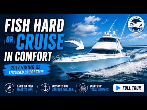 Viking 62 Enclosed Bridge-2017-Sexy Lady-2017 Viking 62 Enclosed Bridge Walkthrough | SI Yachts 