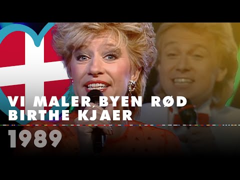 VI MALER BYEN RØD - BIRTHE KJÆR (Denmark 1989 – Eurovision Song Contest HD)
