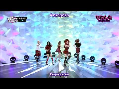 [mujisubs] f(x) - Rum Pum Pum Pum (첫 사랑니) (Live at M! Countdown 130725) [han rom eng]