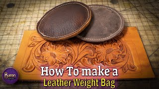 How to Make a Leather Weight Bag. Leather Craft Tool.