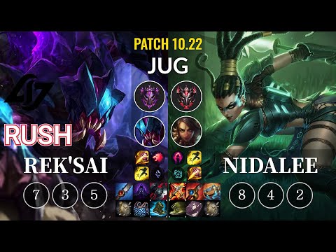 CLG Rush Rek'Sai vs Nidalee Jungle - KR Patch 10.22