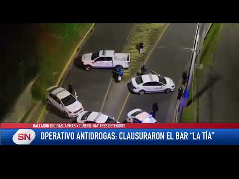 Anti-drug operation in La Florida. The "La Tía" bar was closed.