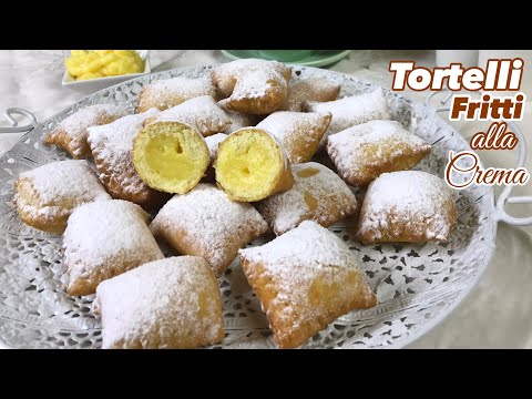 TORTELLI FRITTI ALLA CREMA SOFFICISSIMI di Carnevale  FRIED TORTELLI WITH CREAM - Tutti a Tavola