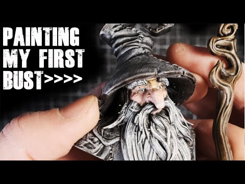Painting my first Bust - Gandalf the Grey - Improving my miniature painting skills