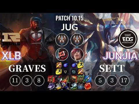 RNG XLB Graves vs EDG JunJia Sett Jungle - KR Patch 10.15
