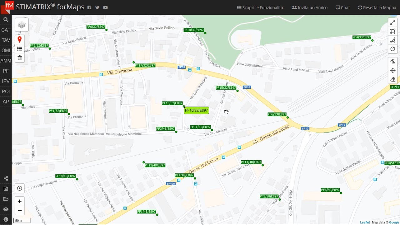 Ricerca punti fiduciali con STIMATRIX® forMaps