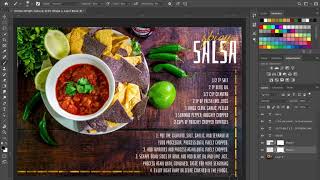 How to make a magazine food advertisement and process video