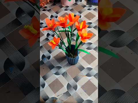 Diy cute paper flower #homedecor #diy #craft #art #papercraft #paperflower #flowers #craftideas