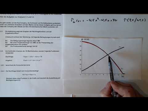 Wirtschaft und Verwaltung Analysis Aufgabe 2.3, 2.4 Mathe Abi Klausur 2020 NRW Teil B