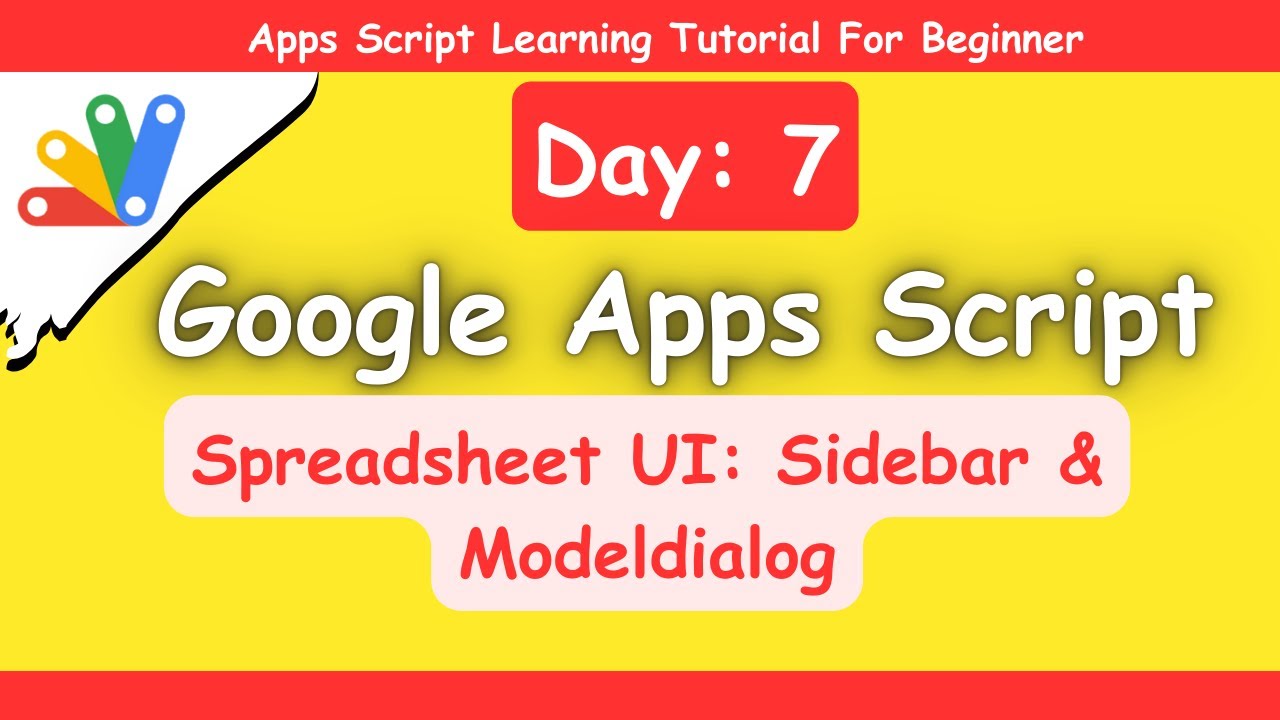 How To Create Sidebar And Modeldialog In Google Sheet With Google Apps Script | Apps Script Tutorial