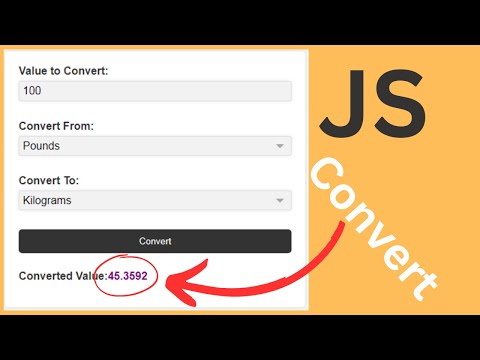 ⚡ Javascript Tutorial How To Make A Unit Converter With Html Css Javascript Complete Tutorial