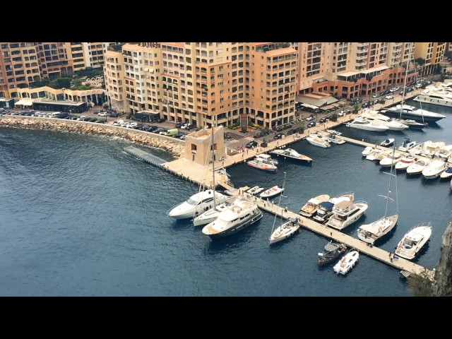 AMAZING MONACO VIEW of EXPENSIVE YACHTS in HD60fps