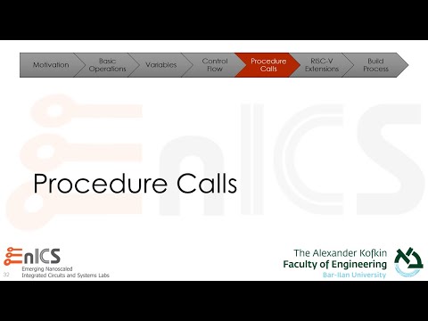 SoC 101 - Lecture 3e: Procedure Calls