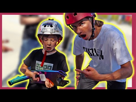 I GAVE HIM A FREE NEOCHROME SCOOTER DECK!