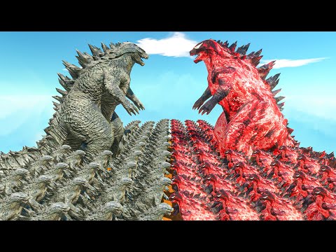 Epic Godzilla War - Growing Godzilla 2014 VS Dark Fire Godzilla Earth | ARBS