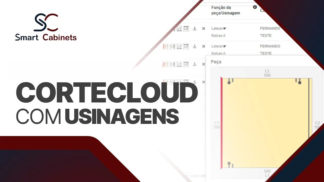 Projeto com USINAGENS no CORTECLOUD