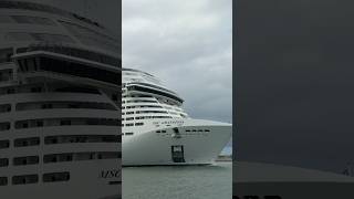 MSC Grandiosa sail away! #shorts #msc #msccruises #mscgrandiosa #cruiseship #portcanaveral
