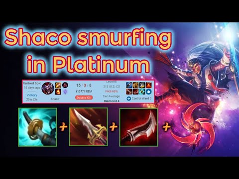 Assassin Shaco Jungle smurfing in Platin [League of Legends] Full Gameplay - Infernal Shaco