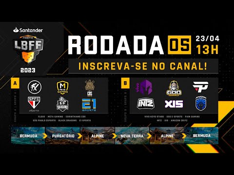 LBFF 2023 RODADA 05 - GRUPOS A E B | FREE FIRE ESPORTS BRASIL