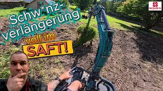 Teichbau Filterteich entschlämmen mit Sunward SWE18UF und DIY Stielverlängerung