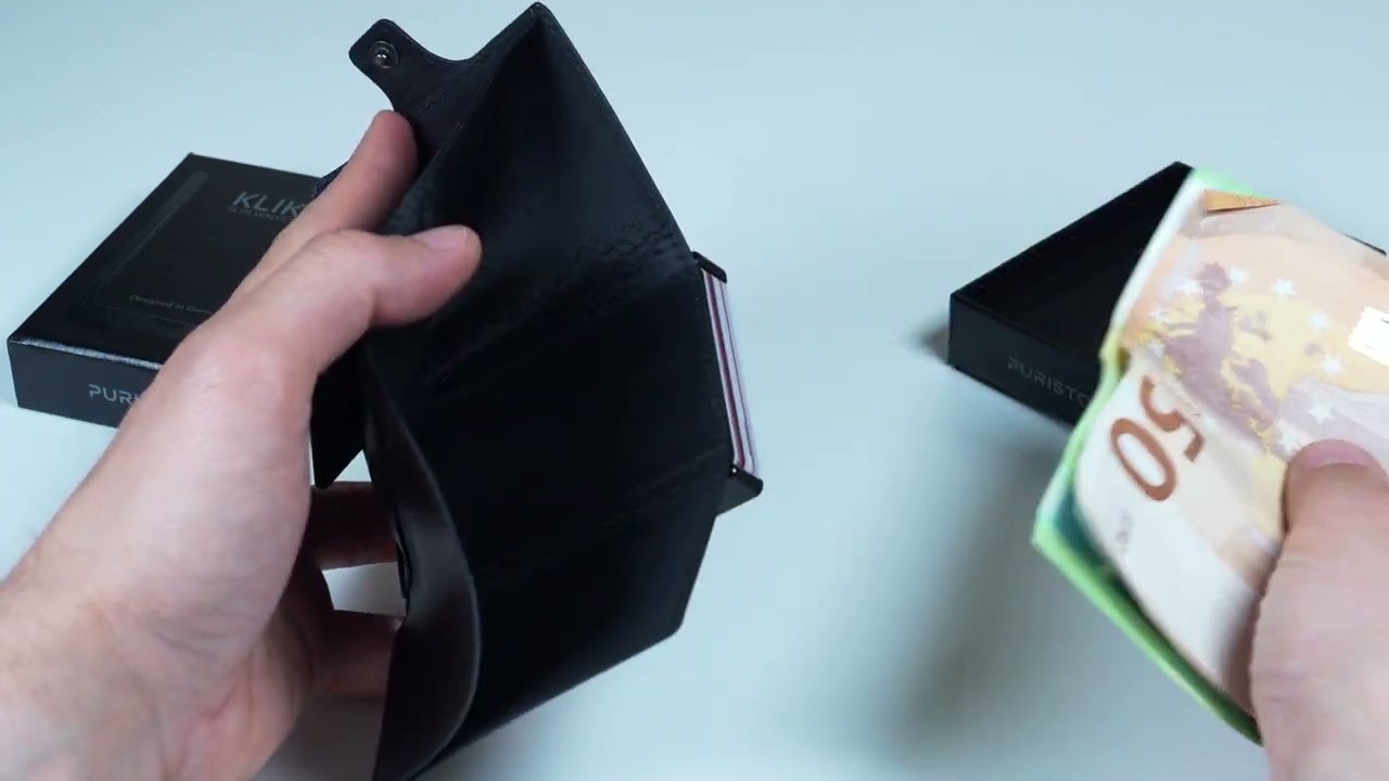 Puristo Portemonnaie KLIK Minimal micro Münzfach 8er Carbon Puristo Portemonnaie KLIK Minimal micro Münzfach 8er Carbon