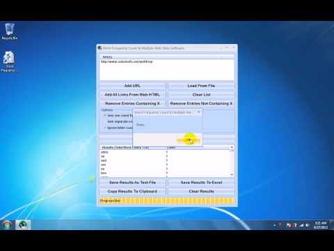 Word Frequency Count In Multiple Web Sites Software