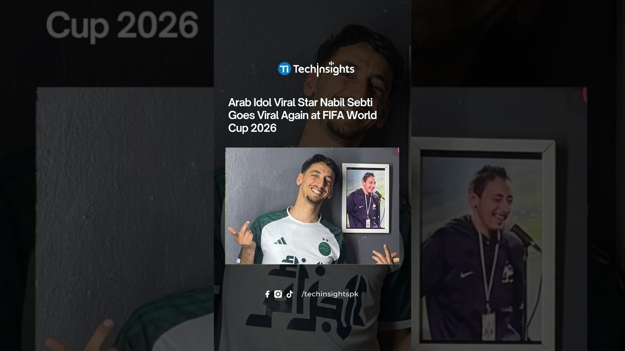Nabil Sebti's viral laughing expression from his 2013 Arab Idol audition — the Moroccan contestant who could not stop giggling while singing, producing one of the most iconic reaction GIFs in Arab internet history, going viral again at the 2026 FIFA World Cup