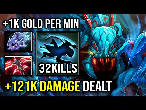 NEW HYPER CARRY +121K Total Damage Late Game Stygian Desolator Weaver Dota 2
