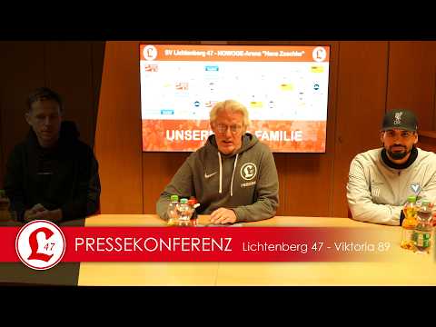 Pressekonferenz nach dem Spiel Lichtenberg 47 - Viktoria 89