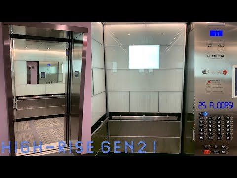 Very Nice High-Rise OTIS Gen2 traction elevators @ Atlantic Station - Stamford, CT