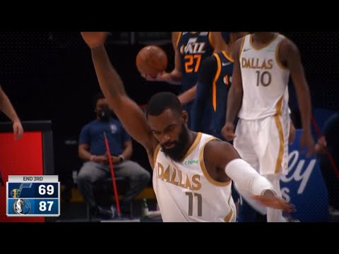 Tim Hardaway Jr. Buzzer Beater Shot near the LOGO! | Dallas vs Jazz