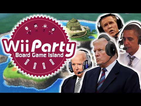 US Presidents Play Wii Party Boardgame Island