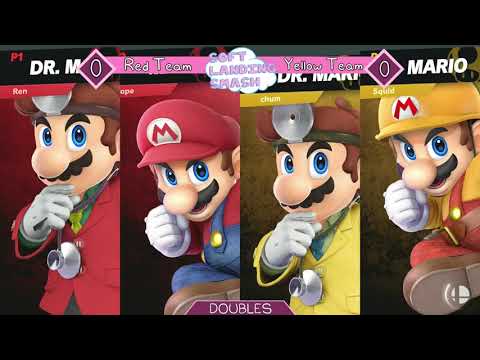 SquireLynx/Hope (Red Team) vs. Mr.Ping/Squid (Yellow Team) Doubles - Soft Landing Smash #24