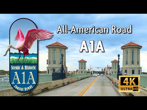 Most Scenic Drives In America: A1A Scenic and Historic Coastal Byway, Florida | 4k, Ambient Sound