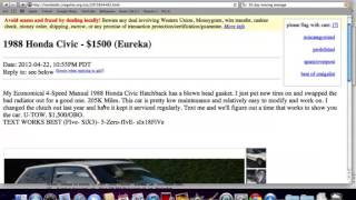 Craigslist Eureka   Used Cars Under $1500 with Classified Ads