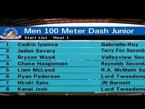 BC High School Track & Field Championships Jr Boys 100m Final 2017