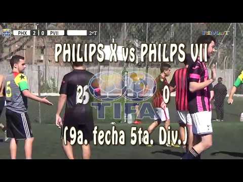 2 PHILIPS X vs PHILPS VII 0 (9a. fecha 5ta. Div.)  - 17/09/2017