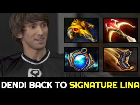 DENDI back to his OLD Signature Hero — Daedalus Lina 7.27 Dota 2