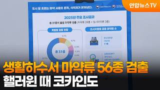 생활하수서 마약류 56종 검출…핼러윈 때 코카인도 / 연합뉴스TV (YonhapnewsTV)