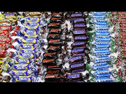 Mini Chocolate Bars Twix Bounty Snickers Mars Milky Way