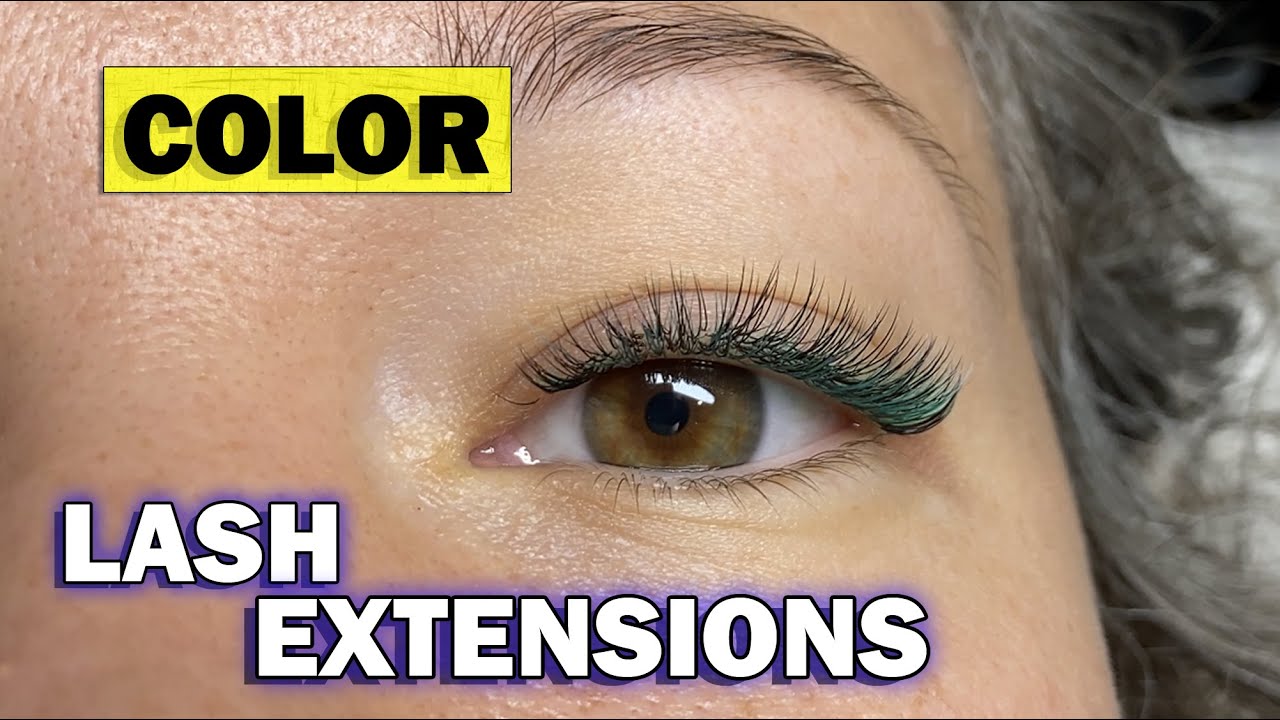 COLORED LASH EXTENSIONS / Hybrid set / Lash training