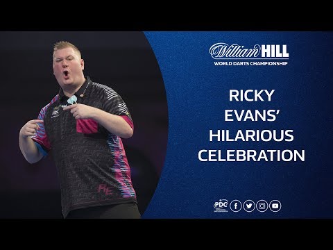 Ricky Evans Hilarious Celebration | 2018/19 William Hill World Darts Championship