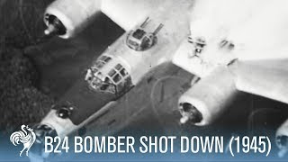 B24 Bomber Shot Down - Incredible Footage