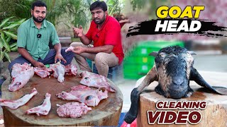 ஆட்டு தலை உரித்து சுத்தம் செய்வது எப்படி? Goat head cleaning by expert Abdul | Jabbar Bhai