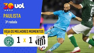 GUARANI ARRANCA EMPATE NO ÚLTIMO LANCE E FRUSTRA O SANTOS