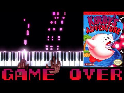Kirby's Adventure (NES) - Game Over - Piano|Synthesia