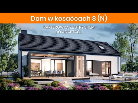 Dom w kosaćcach 8 (N) – Parterówka ze strychem do adaptacji I ARCHON+ Projekty Domów