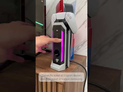 Gambar Krisbow Stop Kontak Tower RGB 4 Soket Dengan USB-A & USB-C - Putih