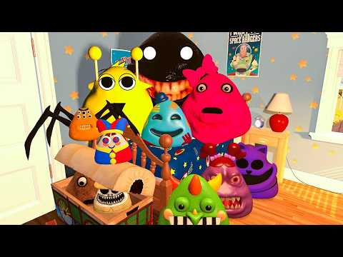 🛏️SPARTAN KICKING POU BOU FROM BOU'S REVENGE Of POU BABY in BEDROOM in Garry's Mod!